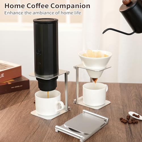 Pour over Dripper Stand,Portable &Foldable Espresso Machine Stand,Office coffee stand with base,Suitable for office,home,camping - Image 5