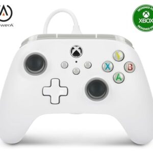 PowerA Wired Controller for Xbox Series X|S – White, gamepad, video game / gaming controller, works with Xbox One