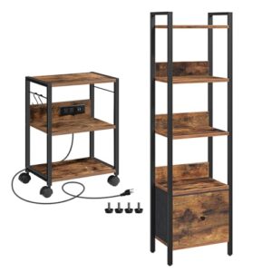Printer Stand and Bookcase Bundle,