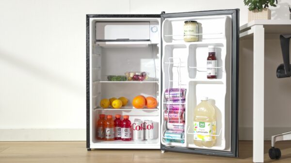 RCA RFR321-B-Black-COM RFR321 Single Mini Refrigerator-Freezer Compartment-Adjustable Thermostat Control-Reversible Doors-Ideal for Dorm, Office, RV, Garage, Apartment-Black Cubic Feet, 3.2 CU.FT - Image 8