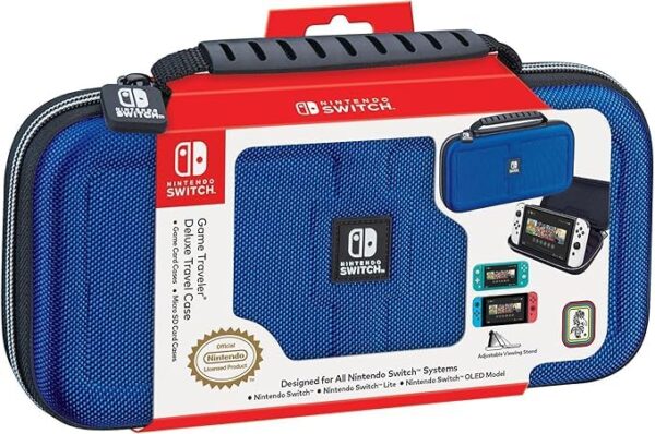 RDS – Officially Licensed Nintendo Switch Deluxe OLED, Nintendo Switch, & Switch Lite Case - Purple Ballistic Nylon, Viewing Stand, & Bonus Game Cases, #1 Selling Case in USA - Image 3