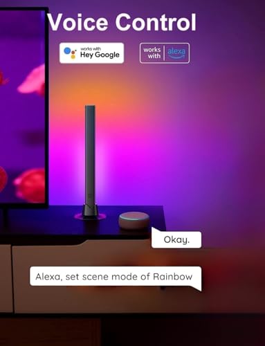 RGB Light Bar, Smart LED Light Bar Work with Alexa, Music Sync, APP & Remote Control, USB Powered TV Backlight, Color Changing Ambient Lighting for Room PC Monitor Gaming Desk (Adapter not Included) - Image 3