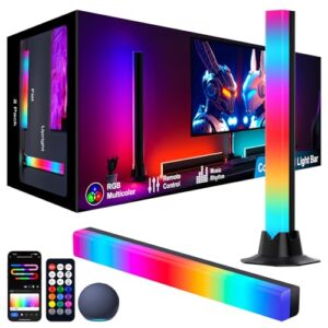 RGB Light Bar, Smart LED Light Bar Work with Alexa, Music Sync, APP & Remote Control, USB Powered TV Backlight, Color Changing Ambient Lighting for Room PC Monitor Gaming Desk (Adapter not Included)