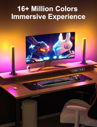 RGB Light Bar, Smart LED Light Bar Work with Alexa, Music Sync, APP & Remote Control, USB Powered TV Backlight, Color Changing Ambient Lighting for Room PC Monitor Gaming Desk (Adapter not Included) - Image 7