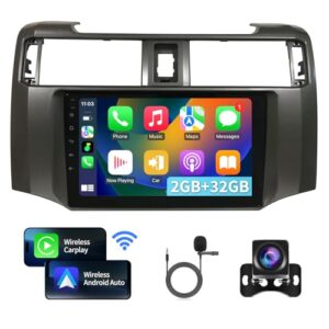 Radio for Toyota 4Runner (Non-JBL-Version) 2011-2019 9 inch Touchscreen with Wireless carplay&Android auto Android 14 car Stereo Bluetooth/GPS/WiFi/Camera Head Unit Pantalla para