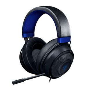 Razer Kraken Gaming Headset: Lightweight Aluminum Frame – Retractable Noise Isolating Microphone – for PC, PS4, PS5, Switch, Xbox One, Xbox Series X & S, Mobile – 3.5 mm Headphone Jack – Black/Blue