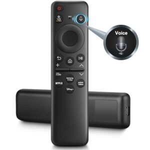Rechargeable Voice Remote for Samsung OLED Neo QLED Crystal UHD Frame Solar CU8000 DU8000 CU7000 DU7200 Q60C/D Q70C/D Q80C/D QN85C/D QN90C 4K 8K Smart TV Remotes Control Replacement BN59-01432A