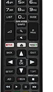 Replacement TV Remote for LG TV 55UH7700 65NANO85UNA 55UH615A 47LW6500 55UM6950DUB AKB75375604 86UM8070PUA