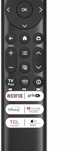 Replacement for TCL TV Remote Control, for All Smart TCL Remote Control Replacement, Voice Control & Bluetooth, Google TV, Android and Roku TVs