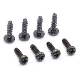 ReplacementScrews M4 14mm (M4XL14) TV Stand Screws Compatible with Many Samsung TVs – Both Machine and Self Tapping Sets Included – 8 TV Legs/Base/Feet Screws