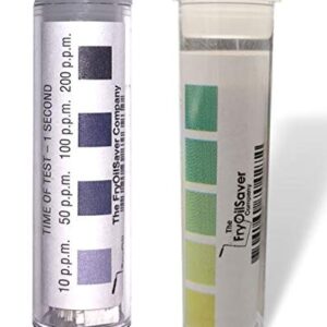 Restaurant Sanitizer Test Kit Combo, 2 x Vial of 100 Strips Each QR5 Quat Sanitizer 0-400PPM & Chlorine Test Strips 0-200PPM Testing Kit for Food Service, Bar & Restaurants Supplies by FryOilSaver Co.