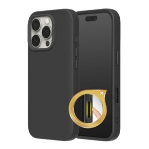 RhinoShield SolidSuit Case with Camera Control Capture Button Compatible with [iPhone 16 Pro] | Shock Absorbent Slim Design Protective Cover with Premium Matte Finish – Classic Black