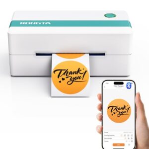 Rongta Thermal Shipping Label Printer, Bluetooth Wireless 4×6 Sticker Label Maker for Package, Compatible with Windows, Mac, Android & iPhone, Used for Business of Amazon, Ebay, Etsy, Shopify USPS