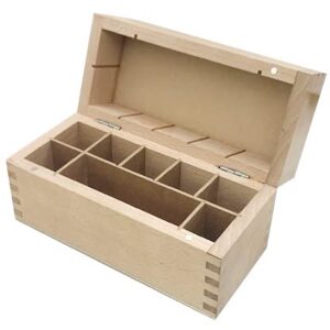 Rosenthal Collection Gold Test Wooden Box, for Storing Gold Test Acids and Testing Stone Kit (8 – Compartments)