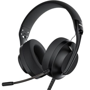 S30 Gaming Headset with Microphone,198g Lightweight Design, Wired Gaming Headphones for Xbox, Xbox Series X|S, PS5, PS4, Switch, PC, Noise Cancelling Mic, Soft Earmuffs (Black)