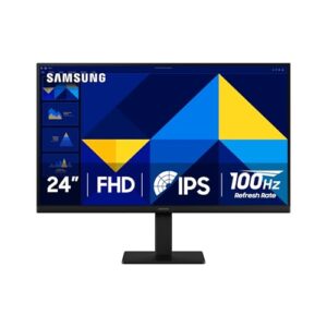 SAMSUNG 24″ S30GD Essential Monitor IPS Panel LS24D304GANXZA, Game Mode, 100Hz Refresh Rate, Ergonomic Design, Advanced Eye Care, Tilt Only Stand