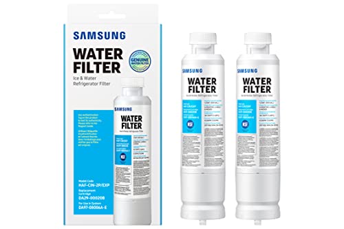 SAMSUNG Genuine Filters for Refrigerator Water and Ice, Carbon Block Filtration for Clean, Clear Drinking Water, DA29-00020B-2P, 2 Pack - Image 2