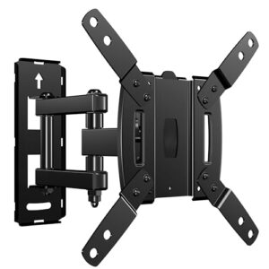 SANUS Full Motion TV Mount – Single Stud 19 to 40 inch TV Wall Mount Tilts, Extends & Swivels – Easy DIY Install Includes All Hardware & Post Install Leveling – Great for Corners
