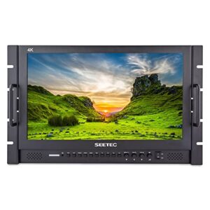SEETEC P173-9HSD-RM 17.3″ 7RU Rack Mount Broadcast LCD Director Monitor with 3G-SDI HDMI YPbPr Input and Output Full HD 1920×1080