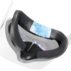 SOULWIT Cooling Gel Face Cushion Cover (Facial Interface) Replacement Kit for Oculus Quest 2, Anti-Leakage Nose Pad, VR Accessories for Meta Quest2