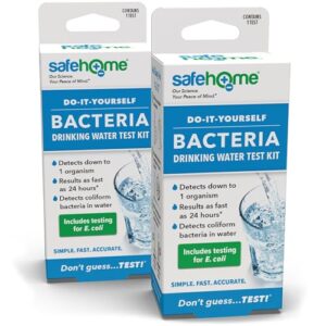 Safe Home® DIY Bacteria in Water Test Kit – Results as Fast as 24 Hours – Detects 50 Different Species of Coliform Bacteria – EPA Lab Certified – Made in the USA – (2 Pack)