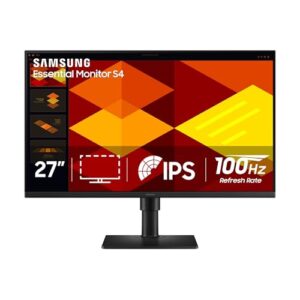 Samsung 27” (S40GD) Borderless Business Monitor with IPS Panel, 100Hz Refresh Rate, Eye Saver Mode, Ergonomic Design, Game Picture Mode, LS27D402GANXGO, 3 Yr Warranty