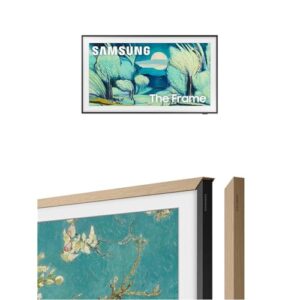 Samsung 50-Inch The Frame LS03F 4K QLED Smart TV (2025 Model) with Modern Teak Customizable Bezel