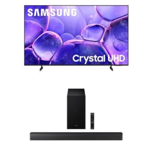 Samsung 70-Inch Class Crystal UHD U8000F 4K Smart TV (2025 Model) Endless Free Content B-Series Soundbar HW-B630F 3.1 ch DTS Virtual:X Soundbar with Subwoofer (2025 Model)