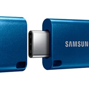 Samsung Type-C USB Flash Drive, 256GB, Transfers 4GB Files in 11 Secs w/Up to 400MB/s 3.13 Read Speeds, Compatible w/USB 3.0/2.0, Waterproof, 2022, Blue, MUF-256DA/AM