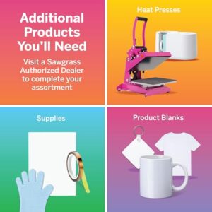 Sawgrass SG1000 VersiFlex Printer Bundle, Innovative Inks & Light Heat Transfer Paper Bundle – Soft-Touch Infusible Ink, 8.5×11 Paper – Professional Results on Untreated Fabric and Wood