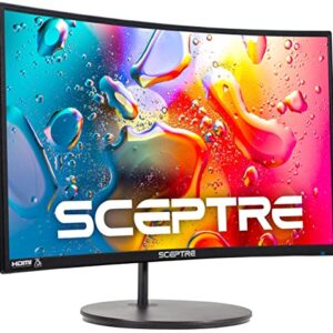 Sceptre Curved 24-inch Gaming Monitor 1080p R1500 98% sRGB HDMI x2 VGA Build-in Speakers, VESA Wall Mount Machine Black (C248W-1920RN Series)
