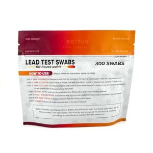 Scitus Know, Understand Lead Test Kit (300 Rapid Testing Swabs) 30-Second Results. Dip in Water. Home Use for All Surfaces – Painted, Dishes, Toys, Jewelry, Metal, Ceramics, Wood (FWM300)
