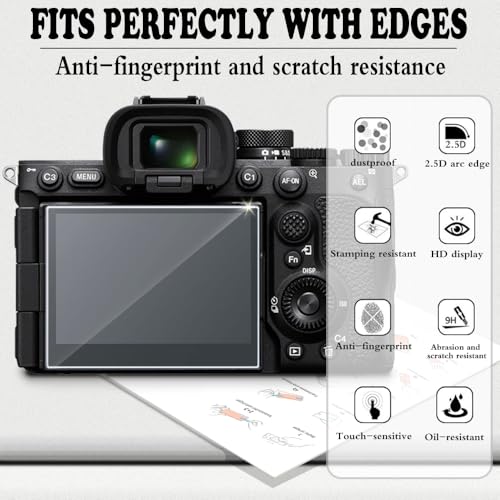 Screen Protector Compatible for Sony Alpha A7R5 / 7R V Camera,Tempered Glass Film Anti Scratch High Definition and Soft Silicone Case for Sony A7R5 - Image 4