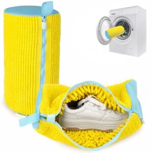 Shoe Washing Machine Bag – Set of 2 Shoe Washing Bags, 360° Deep Clean Shoes Laundry Bag, Reusable Shoe Bag for Washing Machine, Sneaker washing machine bags, Yellow