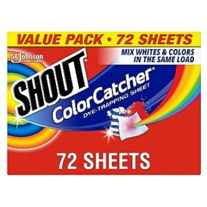 Shout Color Catchers for Laundry, Allow Mixed Washes, Prevents Color Runs and Maintains Original Clothing, 72 Count