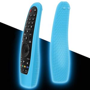Silicone Case Compatible with LG Smart TV Magic Remote Control, Shockproof Protective Cover for LG Smart TV Remote (Glow Blue)