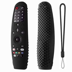 Silicone Cover for LG AN-MR600/AN-MR650 / AN-MR18BA / AN-MR19BA/AN-MR20GA TV Remote Control Protective Sleeve for LG Magic TV Remote Cover Case(Black)