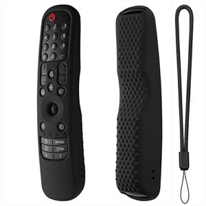 Silicone Cover for MR24GA/MR21GA/MR22GN/MR23GA Protective Case Compatible with LG Magic TV C2 C3 G3 OLED Remote Control Slicone Sleeve with Lanyard(Black)