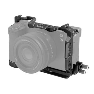 SmallRig Cage Kit for Sony A7C II / A7CR with a Cable Clamp for HDMI, Full Access Vlog Making Camera Video Cage for Sony Alpha 7C II/Alpha 7CR with Hinge Arm, Built-in QR Plate for Arca – 4422
