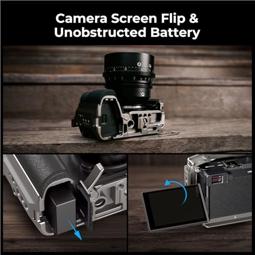 SmallRig Hawklock Quick Release Cage Kit for Sony Alpha 6700, with Multiple Mounting Interfaces and Built-in Quick Release Plate for Arca-Swiss Plate and NATO Rail, with Cable Clamp for HDMI - 5060 - Image 8