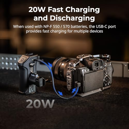 SmallRig Rotating Side Handle with Trigger REC for Sony Selected Mirrorless Cameras, for Sony Alpha 7 IV/Alpha 7R V / A7 III / FX3 / Alpha 9, Compatible with F550/570 Battery, Shutter Control - Image 7