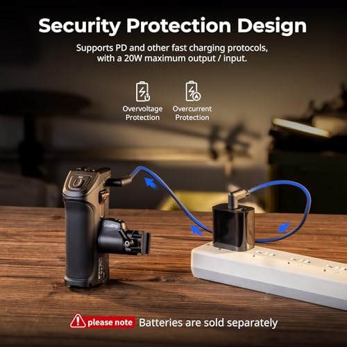 SmallRig Rotating Side Handle with Trigger REC for Sony Selected Mirrorless Cameras, for Sony Alpha 7 IV/Alpha 7R V / A7 III / FX3 / Alpha 9, Compatible with F550/570 Battery, Shutter Control - Image 8