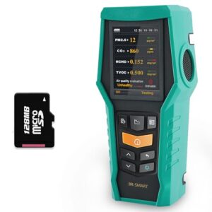 Smart Air Quality Monitor Indoor 12-in-1 CO2 Meter Dust PM1.0 PM2.5 PM10 Particles TVOC Detector HCHO Tester with Data Logger for Home AQI Test (128S)
