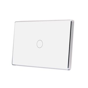 Smart Switch Aluminum Frame Need Neutral Wire No Hub Required,2.4GHz Wi-Fi Light Switch 2.5D Tempered Glass Panel Timer Schedule Work with Tuya/Smart Life,Alexa and Google Home,White 1 Gang