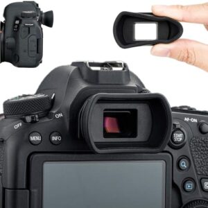 Soft Camera Eyecup Eyepiece Viewfinder Eyeshade for Canon EOS 6DM2 5DM2 6D 5D Mark II 90D 80D 77D 70D 60D 50D 4000D 2000D Rebel T100 T8i T7i T7 T6s T6i T6 T5i T5 T4i SL3 SL2 Replac Canon EB EF Eye Cup