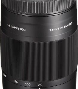 Sony 75-300mm f/4.5-5.6 Compact Super Telephoto Zoom Lens for Sony Alpha Digital SLR Camera