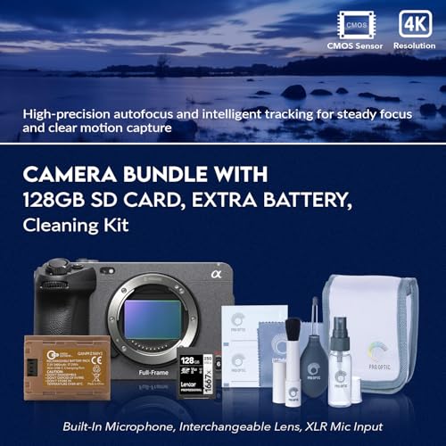 Sony Alpha FX3 Full-Frame Cinema Line Camera Bundle, with 128GB SD Card, Extra Battery with USB-C Charging Port, Care Cleaning Kit for Digital Video Full Frame Camera (4 Items) - Image 7