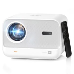 [Sound by JBL & 700ANSI] Yaber 1080P Projector with WiFi 6 and Bluetooth, [Seamless Autofocus] Portable Outdoor Movie Projector, Home Theater Projector for iPhone/TV Stick/HDMI/USB/Laptop/PS5-White