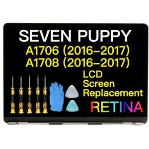 (Space Gray) for MacBook Pro A1706 A1708 (13in, 2016-2017) EMC (3071) (3163) (2978) (3164) Retina CFCC Full Display Assembly LED LCD Screen Replacement A+++