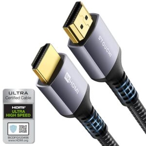 Stouchi 10K 8K HDMI Cable 6ft 48Gbps (Certified) Ultra High Speed HDMI® Cable, 8K60Hz 4K120Hz 144Hz eARC HDCP 2.2&2.3 HDR10+ Dolby Compatible with PS5 PlayStatio5 Xbox Series X Apple TV 4K